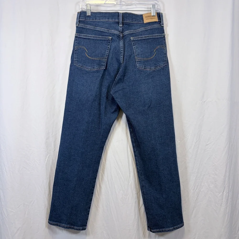 Signature by Levi Strauss Heritage High-Rise Straight Jeans Dark Wash‎ 10 W30 - Picture 2 of 10